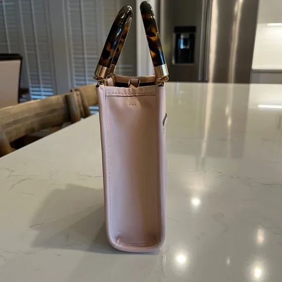100% Authentic Fendi Pink Tortoishell Mini Sunshine Top Handle Crossbody Bag - Picture 2 of 11
